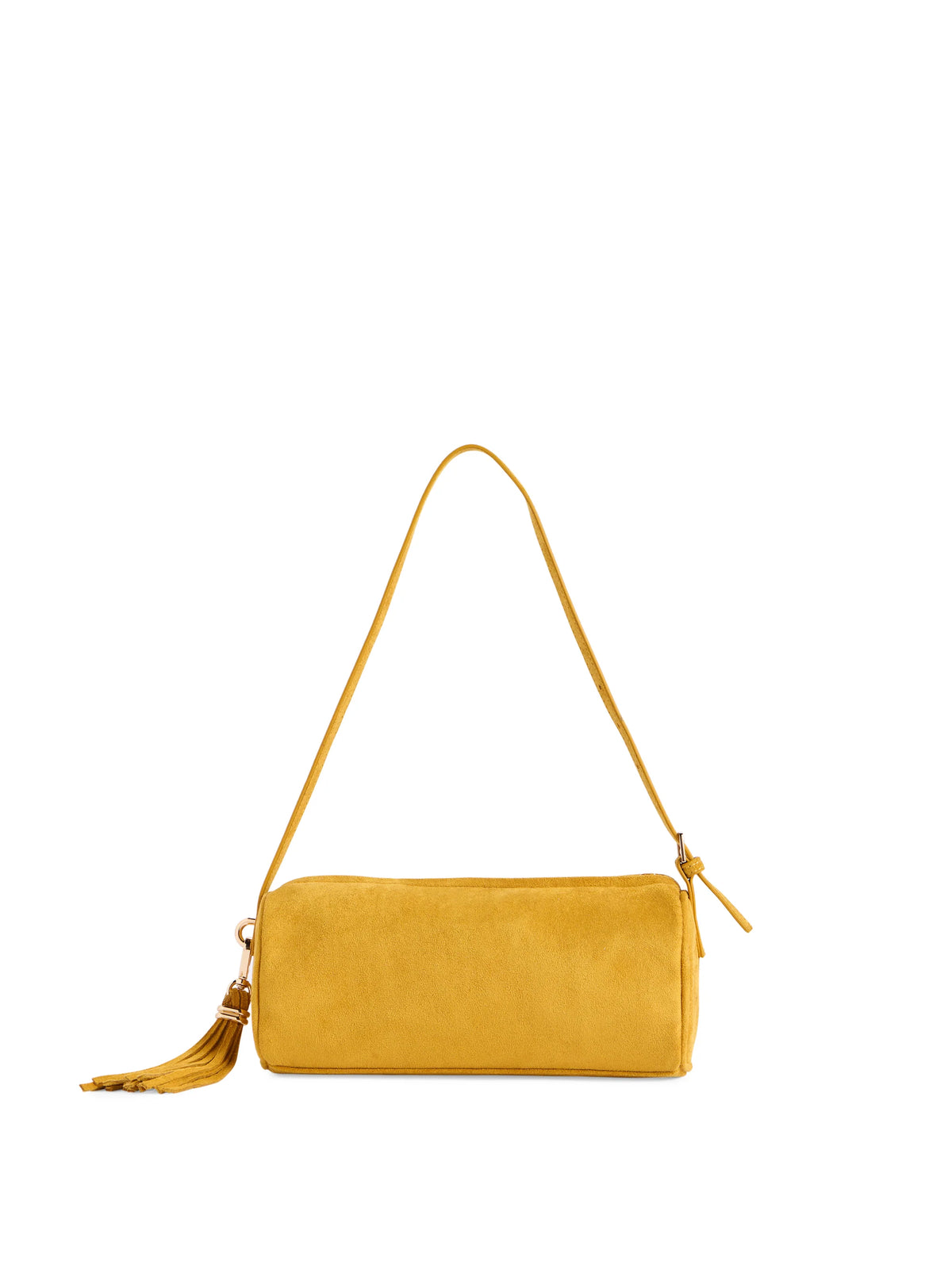 KYLIE BARREL SHOULDER BAG, MUSTARD