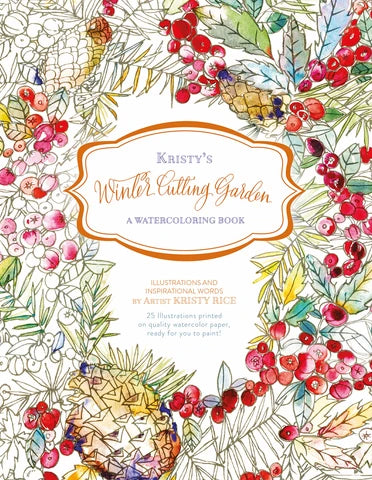 Winter Cutting Garden Watercoloring Book